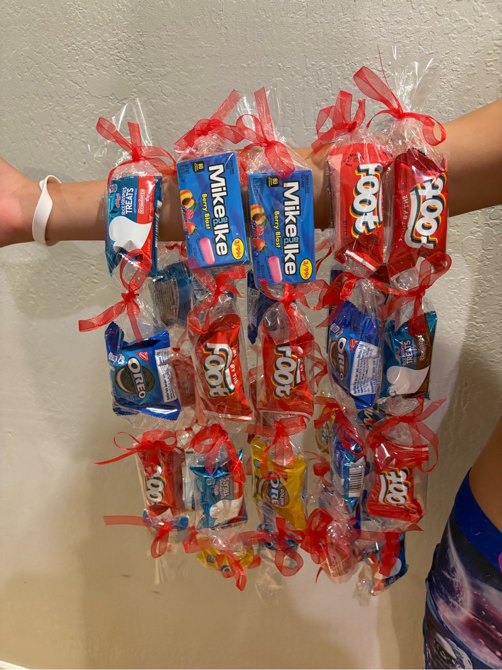 Red Ribbon Candy & Cookie Favor Garland